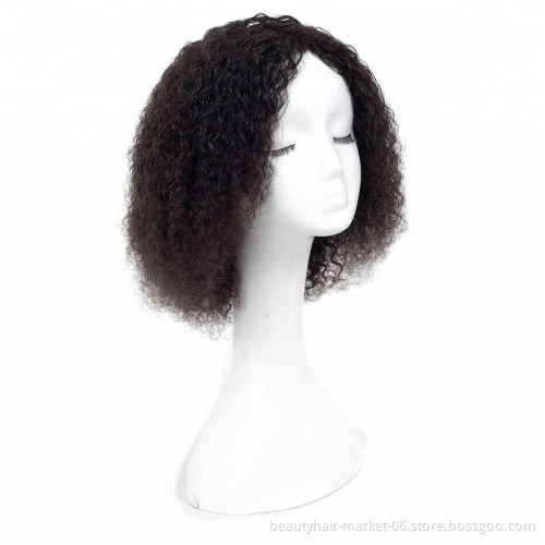 Wholesale 100% Human Hair Wig Short Curly Bob Wigs For Black Women 10 inch Glueless Full Wig with No Lace Natural Black Color